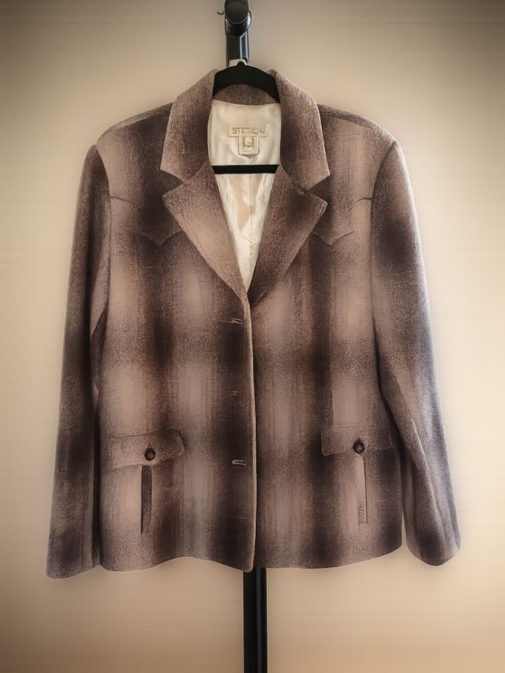 Vintage Stetson 100% Wool Blazer, Western Sport Coat, Classic Tailored Jacket XL
